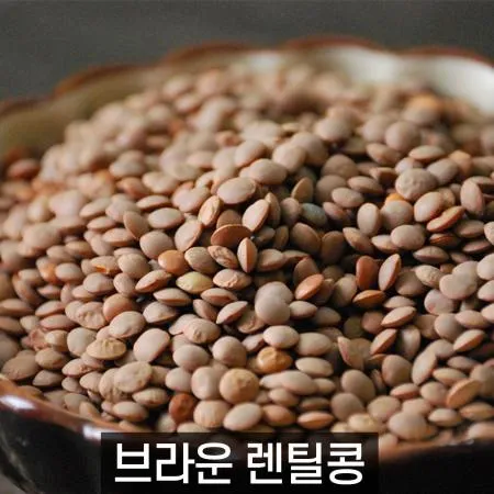 [더알찬곡물] 렌틸콩 4kg (2kgx2봉) 브라운렌틸콩