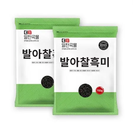 [더알찬곡물] 25년산 국산 발아찰흑미 1.4kg (700gx2봉) 발아 흑미 이미지