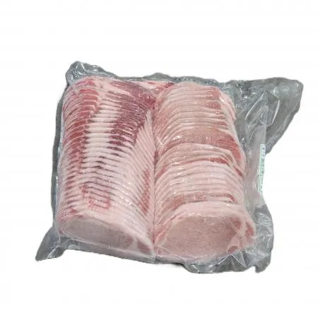 [냉동] 돼지등심_미국산_슬라이스_5mm_18kg_꿔바로우,돈까스용 이미지