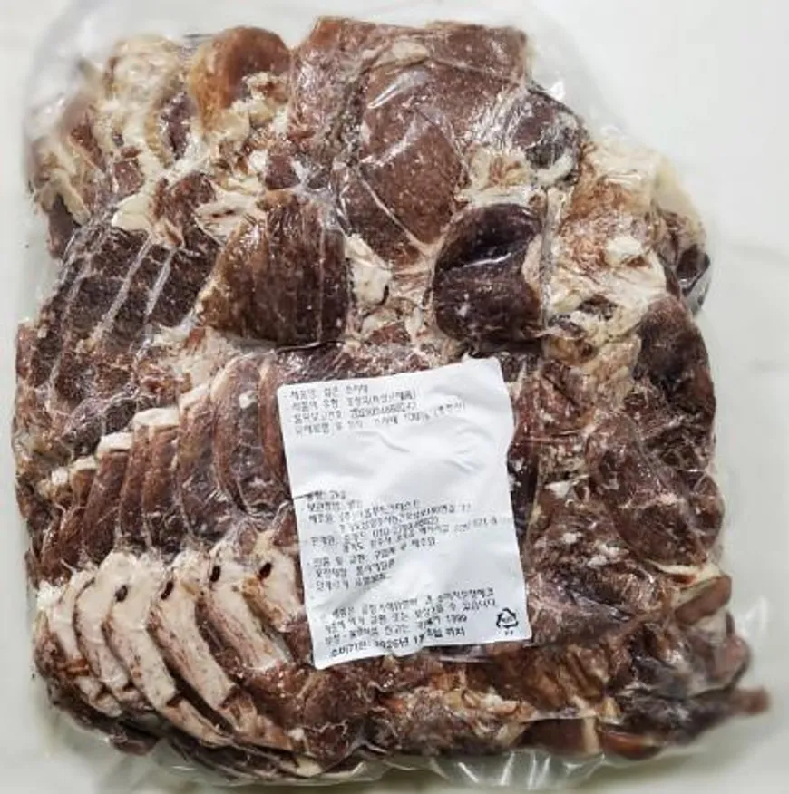 소사태 슬라이스2kg(완숙) 장터국밥 소고기해장국 양평해장국 국밥재료 이미지