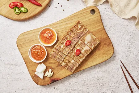 국산 한방 통 편육 500g_간식 술안주 개업식 경조사 돼지 돼지머리 머리고기 머릿고기 훈푸드