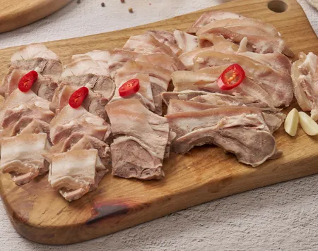 국내산 귀없는 돼지 머리고기 슬라이스 2kg_국밥용 업소용 대용량 식당용 순대국 머릿고기 훈푸드