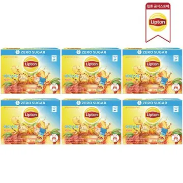 립톤 아이스티 제로슈가 복숭아 맛 60개입 6개