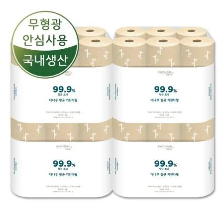 대나무 키친타올 24롤 천연항균 갈색키친타월