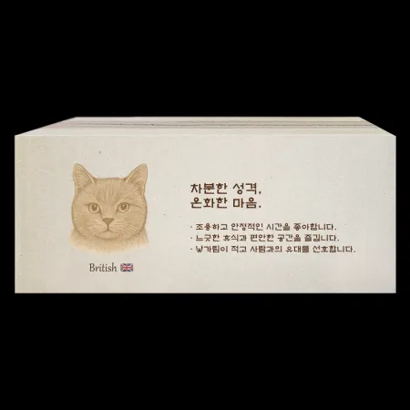 네모어스 무형광 고양이냅킨 400매 - 브리티쉬 이미지