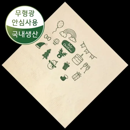 대나무 천연 항균 크리스마스냅킨 3천매 - 파티 크리스마스