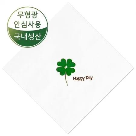 네모어스 무형광 클로버냅킨 400매 - 행복한 하루