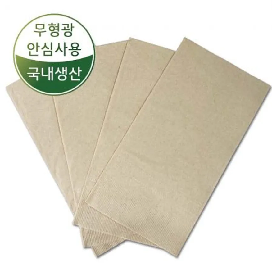디너 대용량 2천매 갈색 무지 무형광 친환경 디너냅킨 이미지