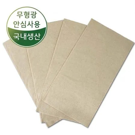 디너 대용량 2천매 갈색 무지 무형광 친환경 디너냅킨