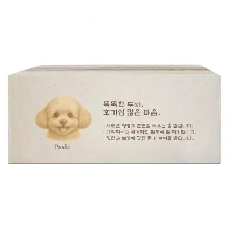 네모어스 무형광 강아지냅킨 400매 - 푸들 이미지