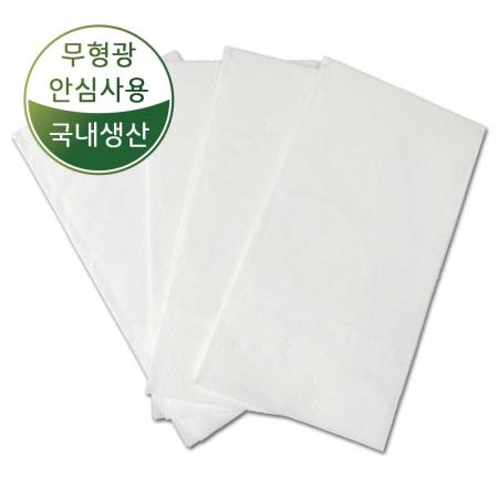 디너 대용량 2천매 백색 무지 무형광 친환경 디너냅킨