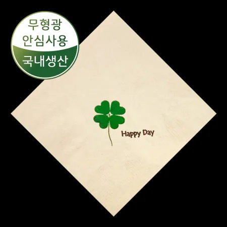 대나무 천연 항균 클로버냅킨 400매 - 행복한 하루