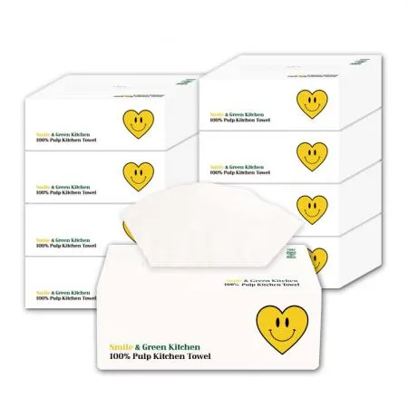 스마일톡톡 도톰한 안심 3겹 천연펄프 키친타올 100매 9개 이미지