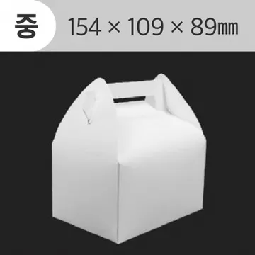 M하이그린_조각케이크박스_무지 흰색(중)