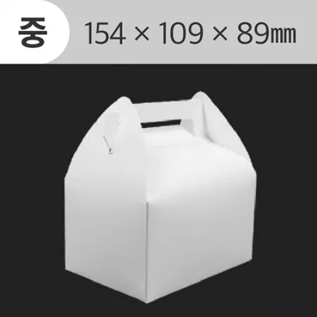 M하이그린_조각케이크박스_무지 흰색(중)