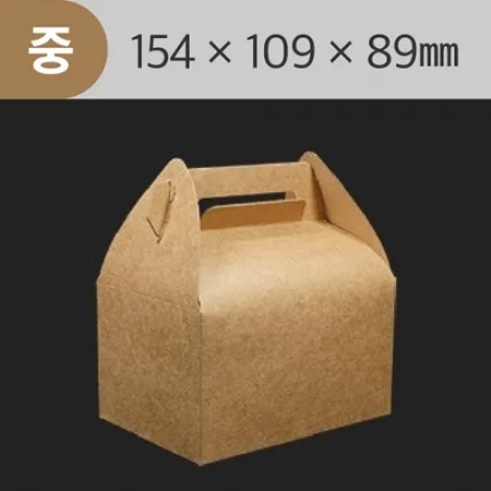 M하이그린_조각케이크박스_무지 크라프트(중)