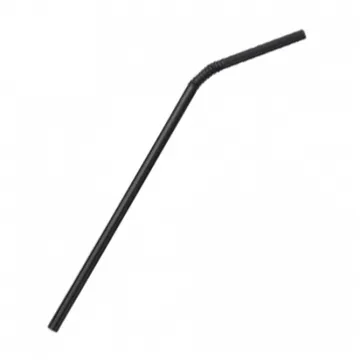 개별포장 자바라빨대 검정 7*25cm