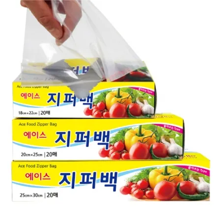 지퍼백(중) 20매 20*25