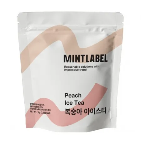 민트라벨_복숭아아이스티