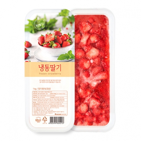 복음자리_냉동딸기(국산/가당슬라이스) 1kg