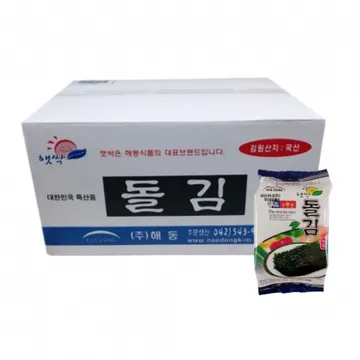 해동 햇싹 돌김 15g x 40봉(한박스) 조미김 도시락김