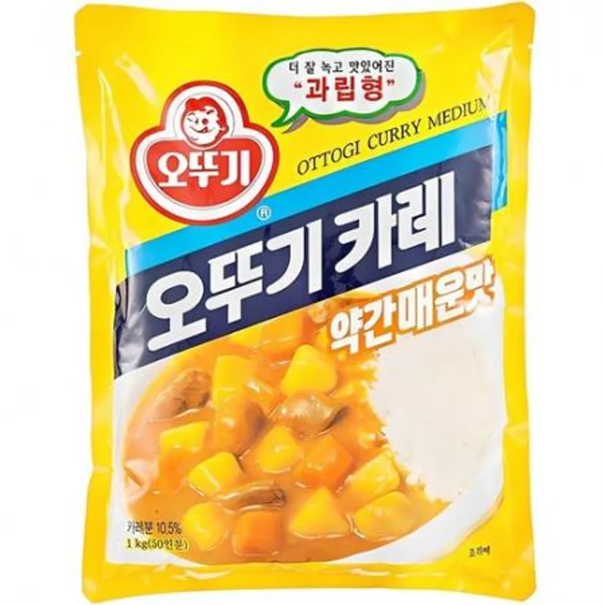 오뚜기 카레 약간매운맛 1kg 1박스(10개) 과립형 카레가루 이미지