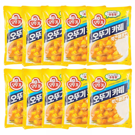 오뚜기 카레 약간매운맛 1kg 1박스(10개) 과립형 카레가루