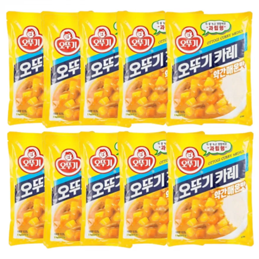 오뚜기 카레 약간매운맛 1kg 1박스(10개) 과립형 카레가루 이미지