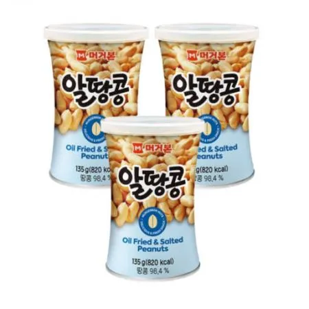 머거본 알땅콩(캔) 135g 3개