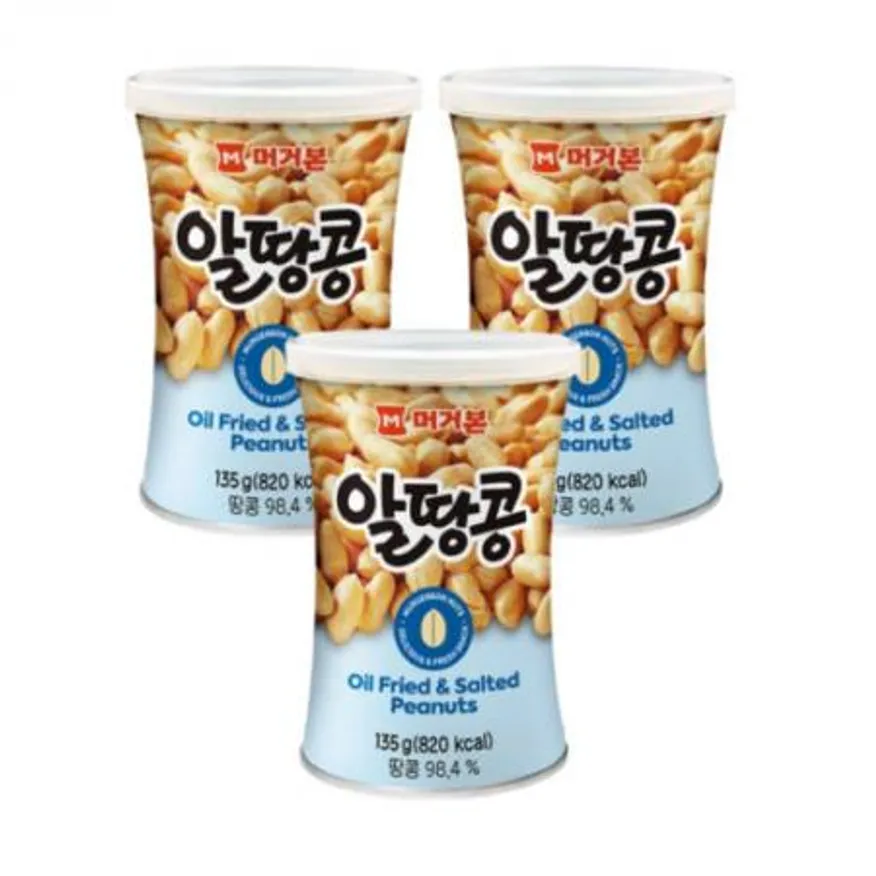 머거본 알땅콩(캔) 135g 3개 이미지