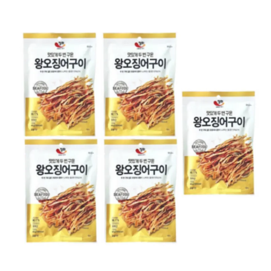 정화식품 정화 맛있게 두번 구운 왕오징어구이 40g 5개 이미지