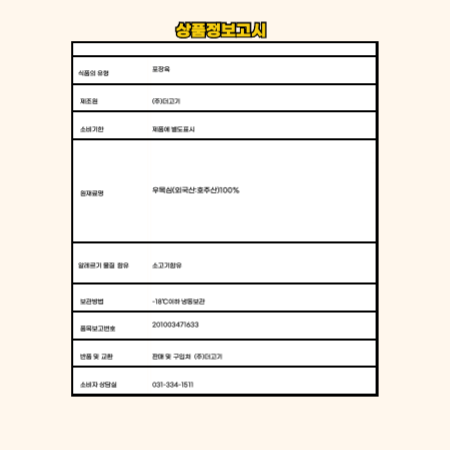 상품정보제공고시