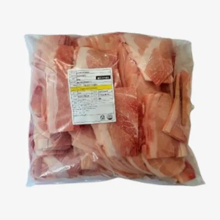 [신선배송]국내산 돈뒷다리살 제육용[냉동미박후지 3mm절단] 20kg(5kg*4ea) 이미지