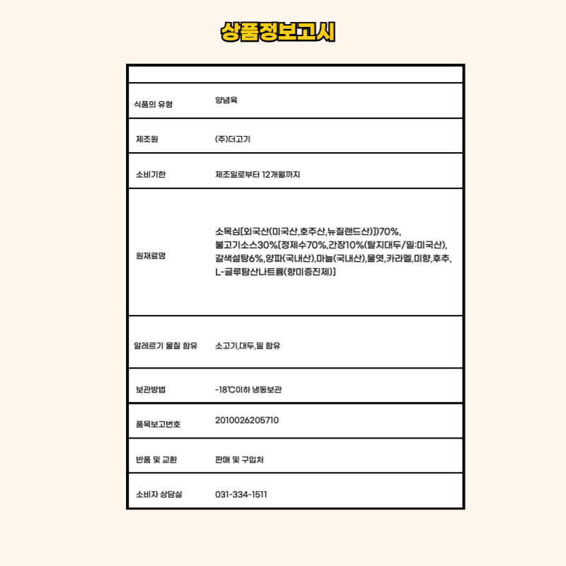 상품정보제공고시
