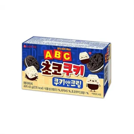 ABC초코쿠키 쿠키앤크림 43g