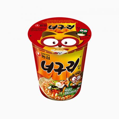 농심 너구리 매운 소컵