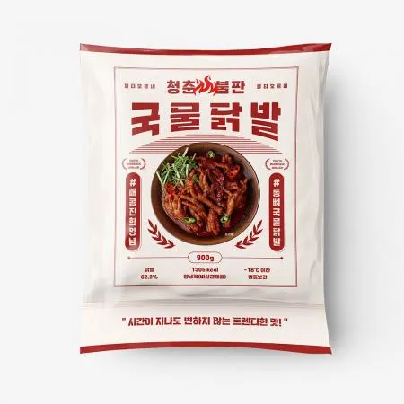 청춘불판 국물닭발 900g 매운 닭발 양념 닭발 불닭발 캠핑 혼술 안주 간편식 이미지