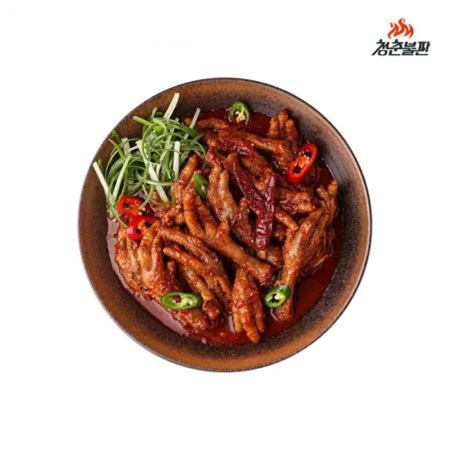 청춘불판 국물닭발 900g 매운 닭발 양념 닭발 불닭발 캠핑 혼술 안주 간편식 이미지