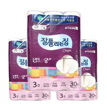 잘풀리는집 궁 30m x 30롤, 3팩(90롤) 3겹