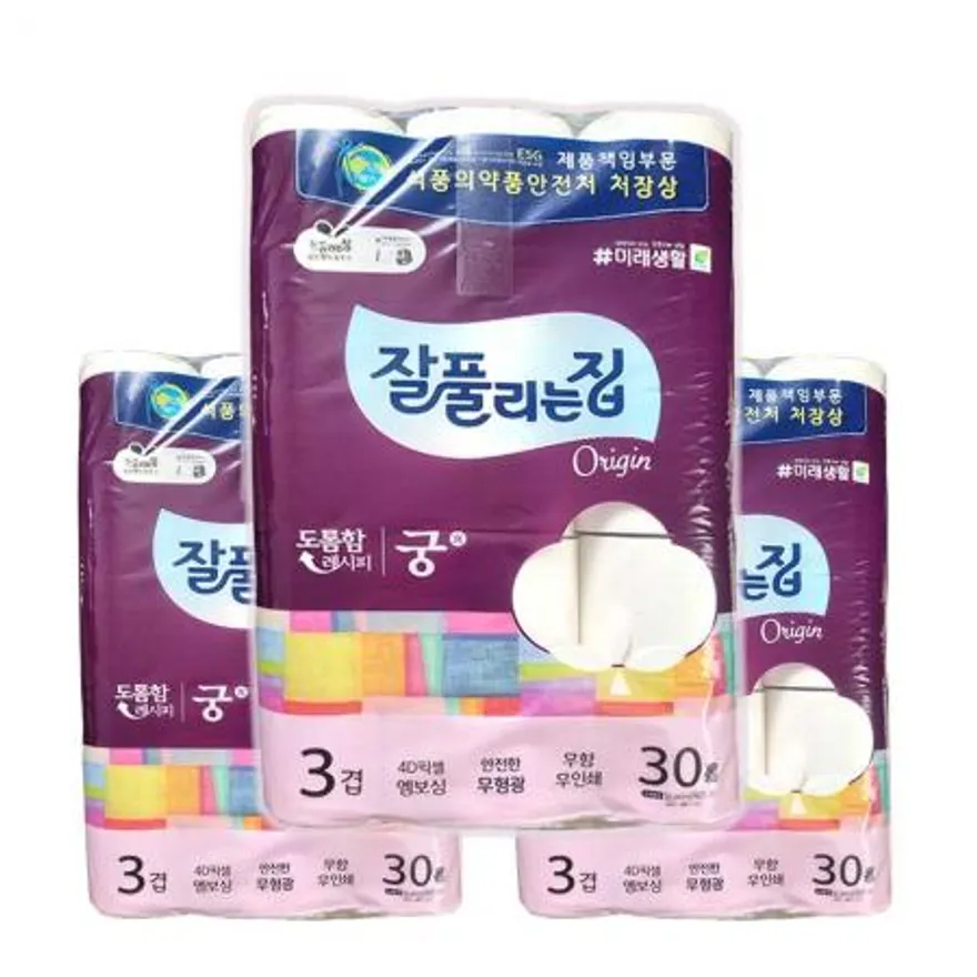 잘풀리는집 궁 30m x 30롤, 3팩(90롤) 3겹 이미지