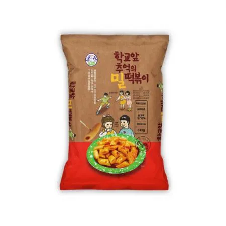 학교앞 추억의 밀떡볶이 373g 송학 10개 (소스포함)