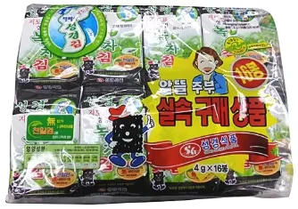 (성경식품)지도표성경녹차식탁김4g*16봉