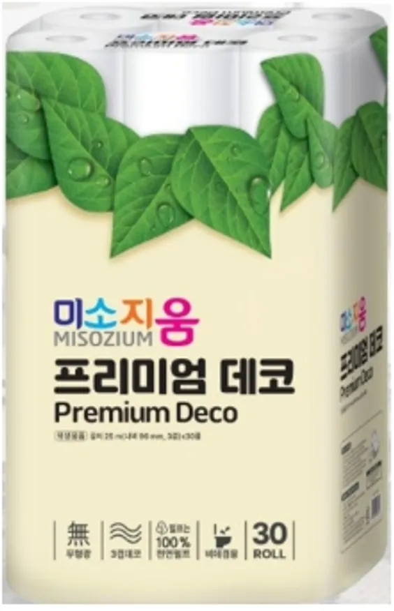 (미소지움)프리미엄3겹데코25m*30롤(천연펄프) 이미지
