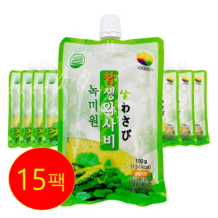 [15EA세트] 녹미원 생 와사비 (참)100g 고추냉이 무료배송