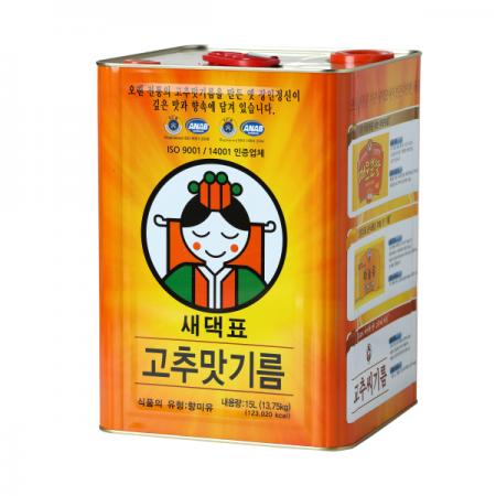 [새댁표] 고추맛기름 15L 고추기름
