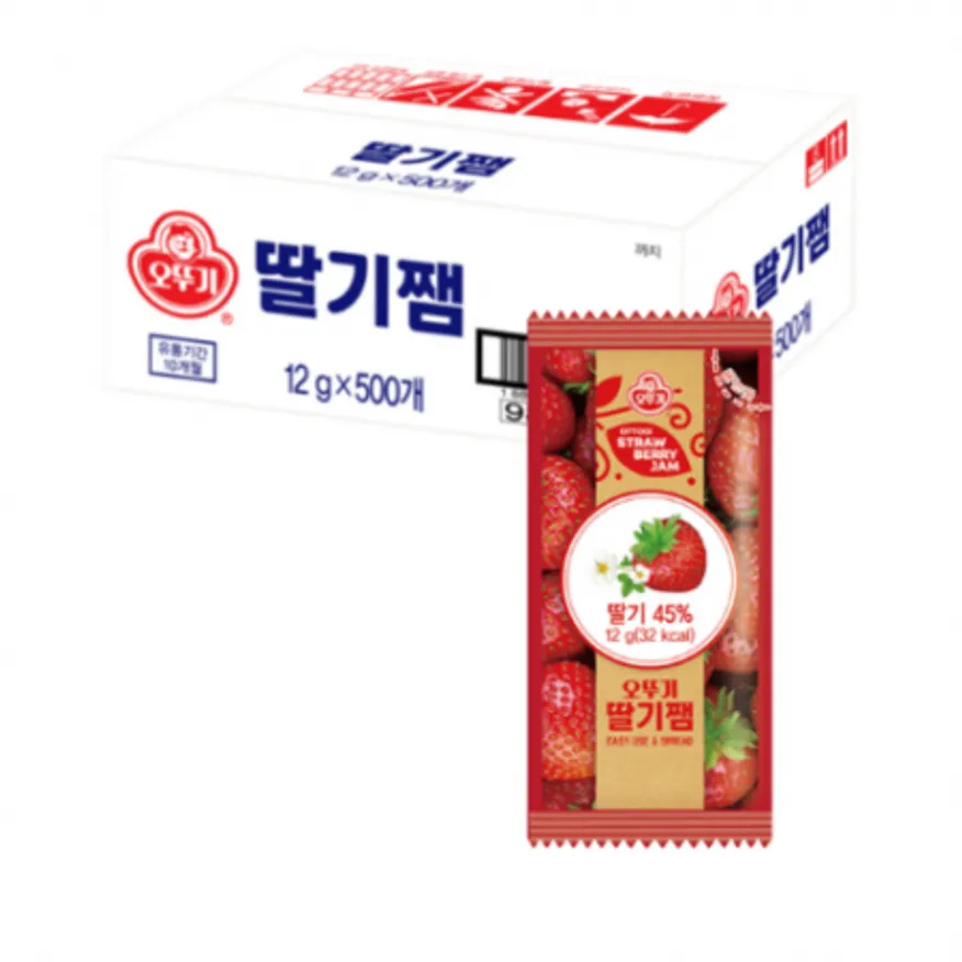 오뚜기 일회용 딸기쨈 12g, 500개 이미지