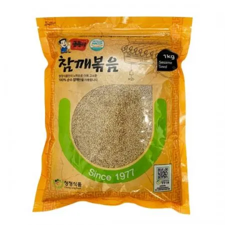 [청정식품] 국내가공 인도산 자연향 볶음참깨 1kg