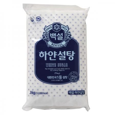 [백설] 하얀설탕 3kg 흰설탕 백설탕