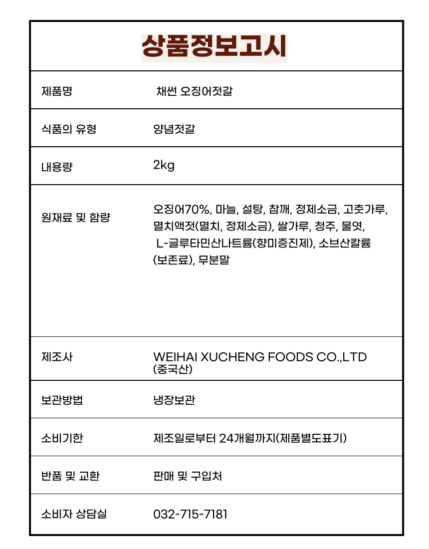 상품정보제공고시