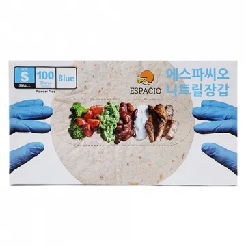 에스파씨오 니트릴장갑 4g 블루 S 100매